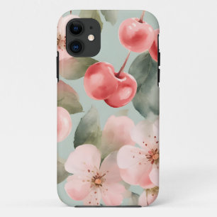 Cherry Blossoms and cherries Spring Art Case-Mate iPhone Case