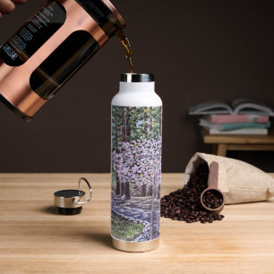Cherry Blossoms and Redwoods Water Bottle