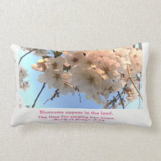Cherry Blossoms and Song of Songs Pillow
