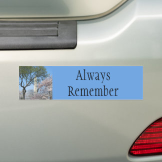 Cherry Blossoms and the Washington Monument in DC Bumper Sticker
