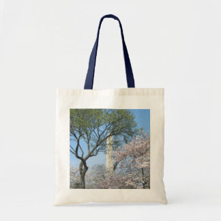 Cherry Blossoms and the Washington Monument in DC Tote Bag