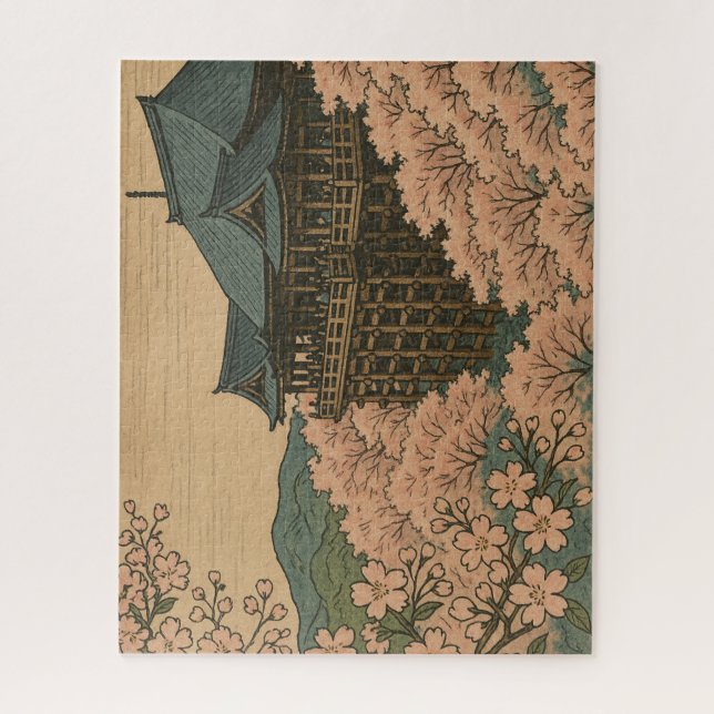 Cherry Blossoms at Kiyomizu-dera Jigsaw Puzzle (Vertical)