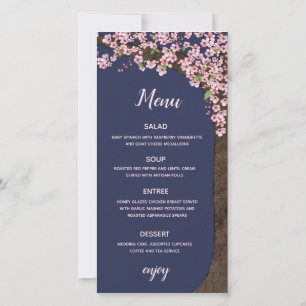 Cherry Blossoms at Night Menu or Program Card