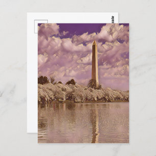 Cherry Blossoms at the Washington Monument Postcard