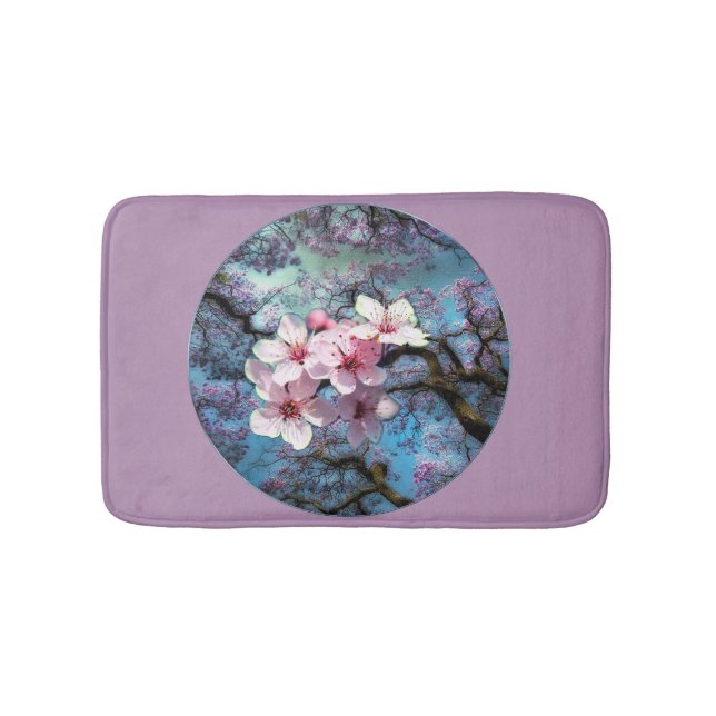 Cherry blossoms bath mat (Front)
