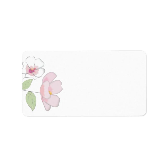 Cherry Blossoms Blank Address Labels (Front)