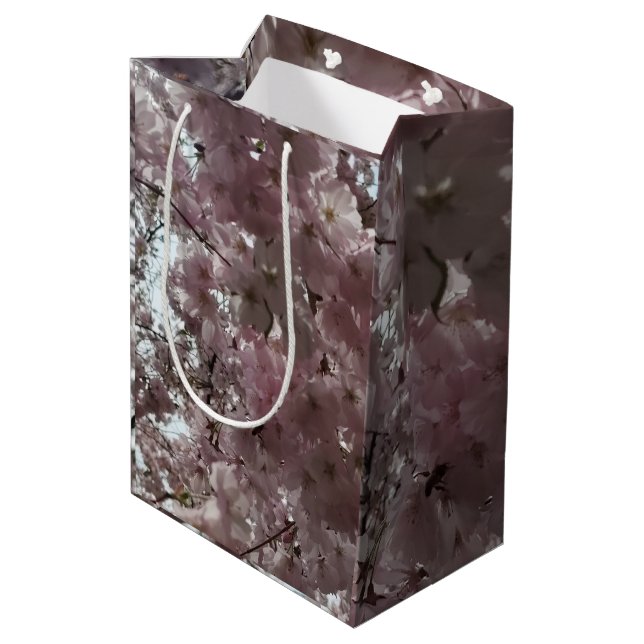 Cherry Blossoms Bloom Medium Gift Bag (Back Angled)