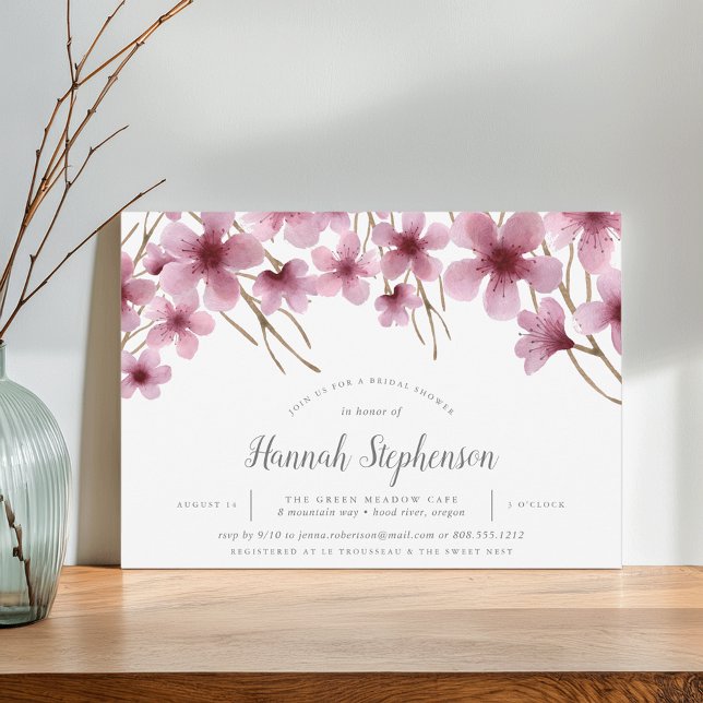 Cherry Blossoms Bridal Shower Invitation (Creator Uploaded)