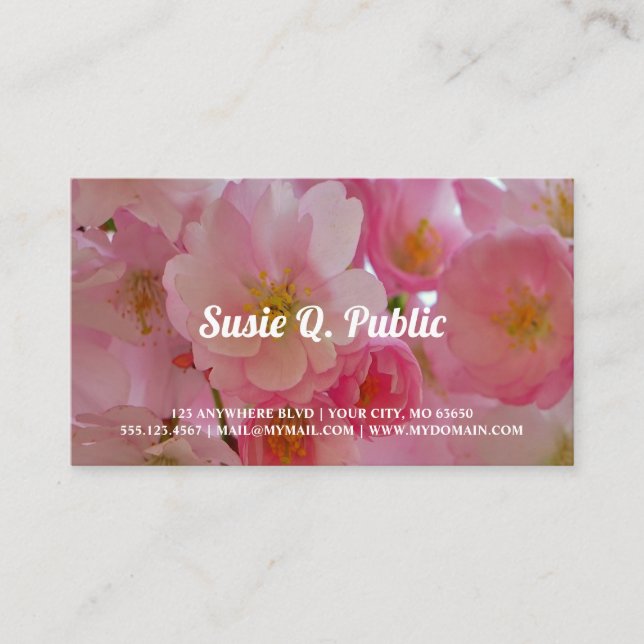 Cherry Blossoms Business Card (Front)