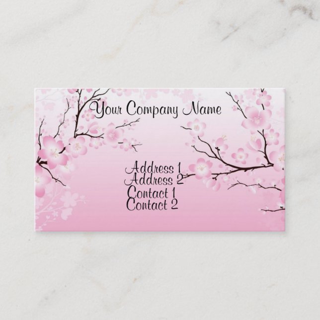 Cherry Blossoms Business Card (Front)