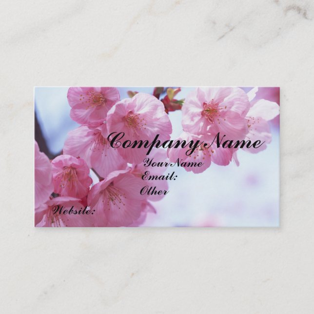Cherry Blossoms Business Cards (Front)