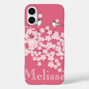 Cherry Blossoms Chickadee  iPhone 16 Plus Case
