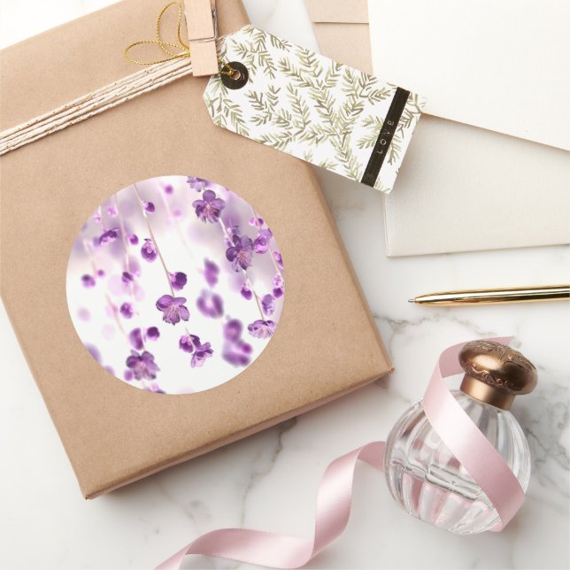 Cherry blossoms classic round sticker (Gifting)