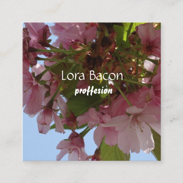Cherry Blossoms Custom Business Card (Front)