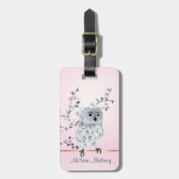 Cherry Blossoms Cute Owl