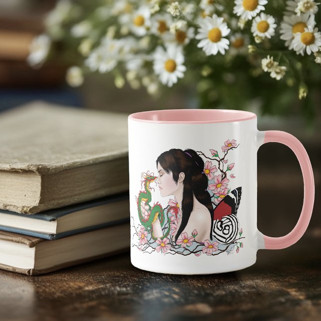 Cherry Blossoms Dragon Serenity Asian Fairy  Mug (Creator Uploaded)