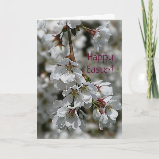Cherry Blossoms Easter Card (Front)