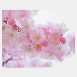 Cherry Blossoms Fleece Blanket
