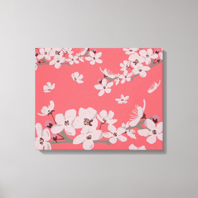 Cherry Blossoms Floating Flowers Canvas Print (Front)