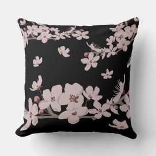 Cherry Blossoms Floating Flowers Cushion