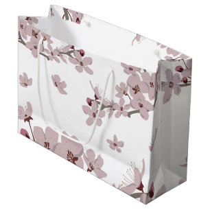 Cherry Blossoms Floating Flowers Large Gift Bag