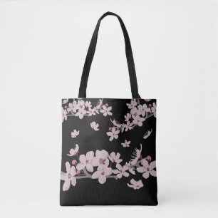 Cherry Blossoms Floating Flowers Tote Bag
