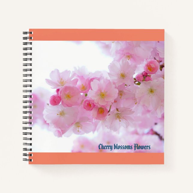 Cherry blossoms Flowers  Spiral Notebook (Front)