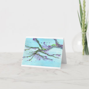 Cherry Blossoms Folded Greeting Card
