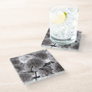 Cherry Blossoms Glass Coaster