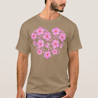 Cherry Blossoms Heart Sakura Flowers  T-Shirt