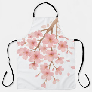 Cherry Blossoms Illustration Apron