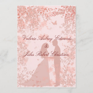 Cherry Blossoms In Paris Wedding Invitation