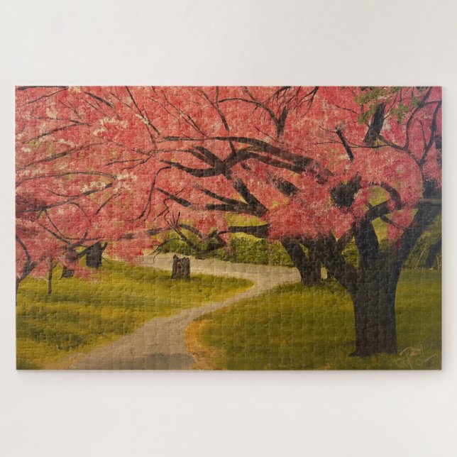 Cherry Blossoms in Spring, by Gary Poling  Jigsaw Puzzle (Horizontal)