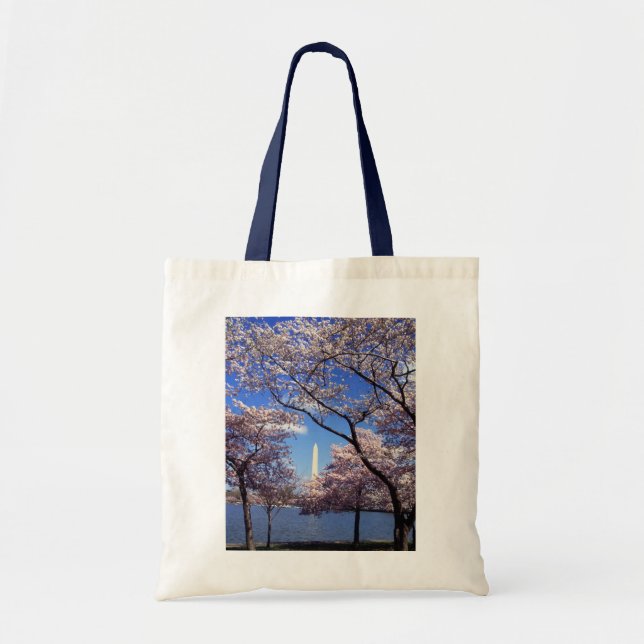 Cherry Blossoms in Washington DC Canvas Tote Bag (Front)