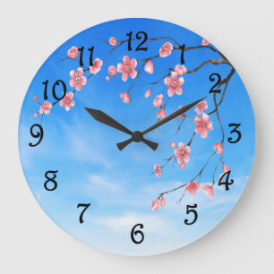 Cherry Blossoms  Large Clock