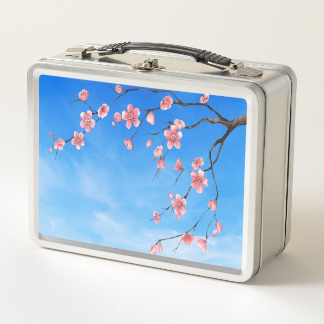 Cherry Blossoms  Metal Lunch Box (Front)