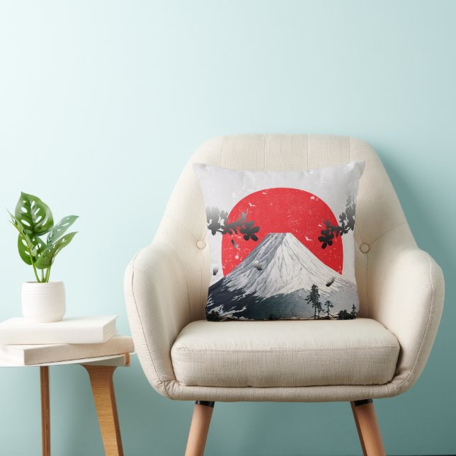 Cherry Blossoms Mount Fuji Japan Cushion (Chair)