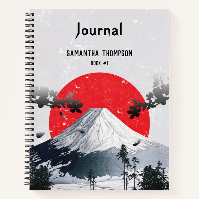 Cherry Blossoms Mount Fuji Japan Journal (Front)