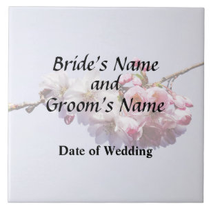 Cherry Blossoms on a Branch Wedding Products Tile