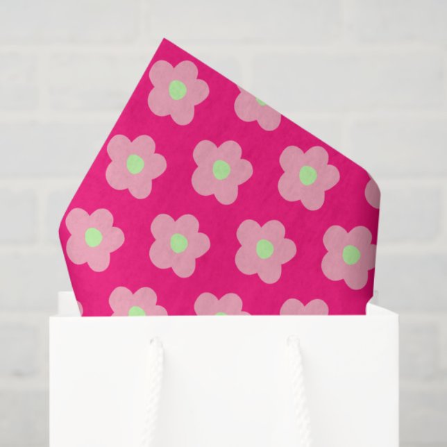 Cherry Blossoms on Pink Tissue Paper (Gift Bag)