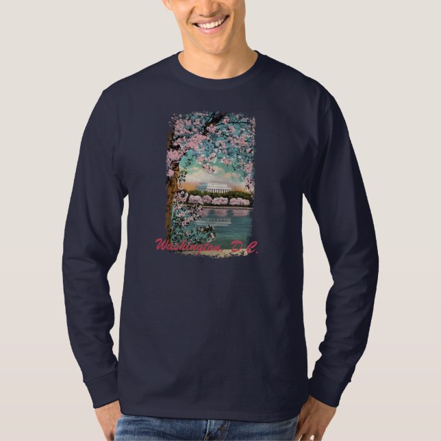 Cherry Blossoms Painted Men's Shirt (Front)