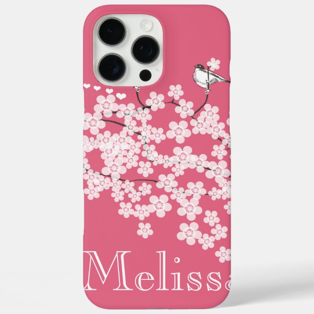 Cherry Blossoms Personalised Case-Mate iPhone Case (Back)