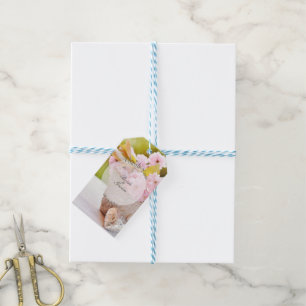 Cherry Blossoms-Pink Flowers Editable Wedding Gift Tags