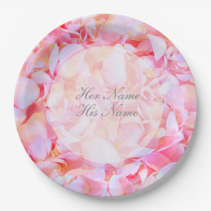 Cherry Blossoms-Pink Flowers Wedding Paper Plate