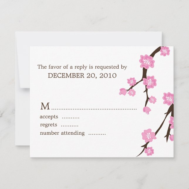 Cherry Blossoms Response Cards (Front)