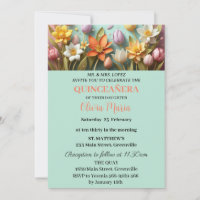 Cherry Blossoms Rose Gold Butterflies Quinceañera 