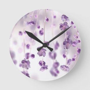 Cherry blossoms round clock