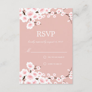 CHERRY BLOSSOMS RSVP CARD
