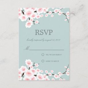 CHERRY BLOSSOMS   RSVP CARD