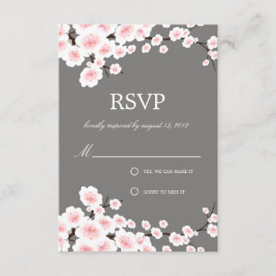 CHERRY BLOSSOMS RSVP CARD